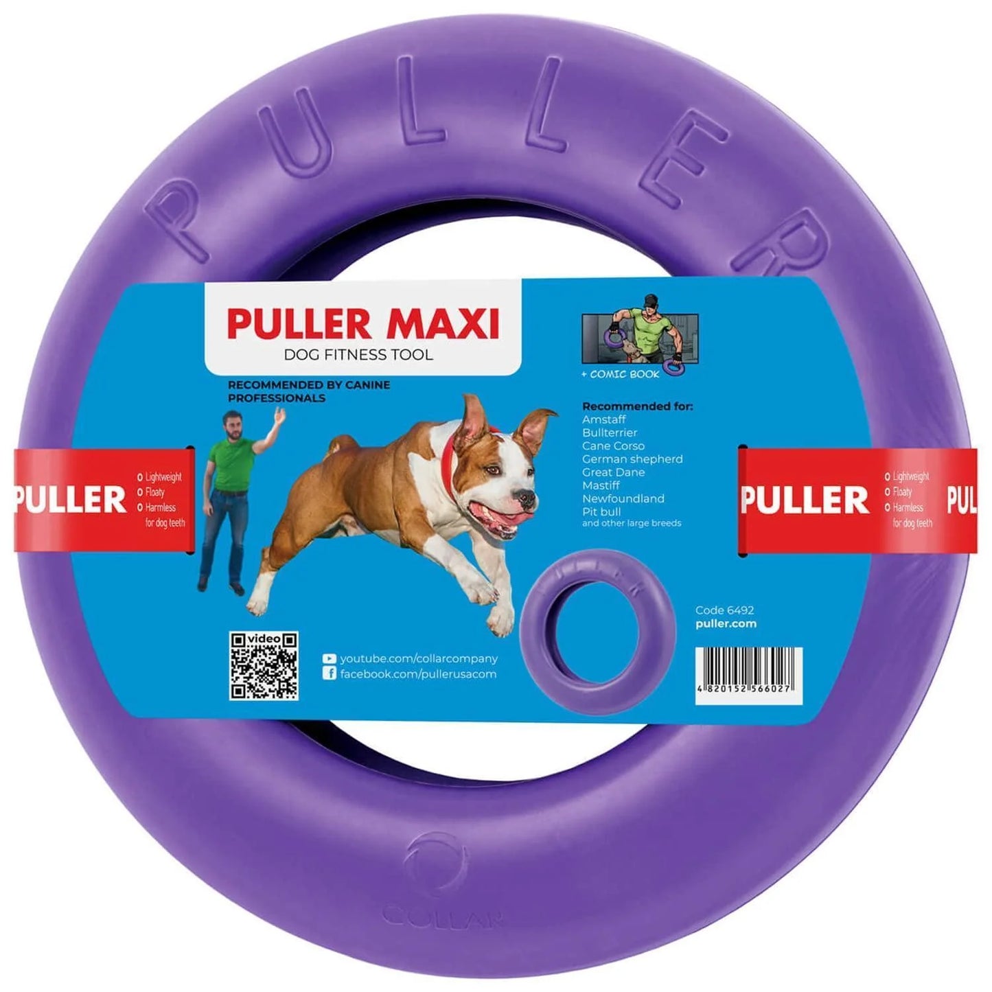 Purple Puller Outdoor Dog Ring Toys Dog Fetch Toy for Large Dogs Maxi Size 1 Pc